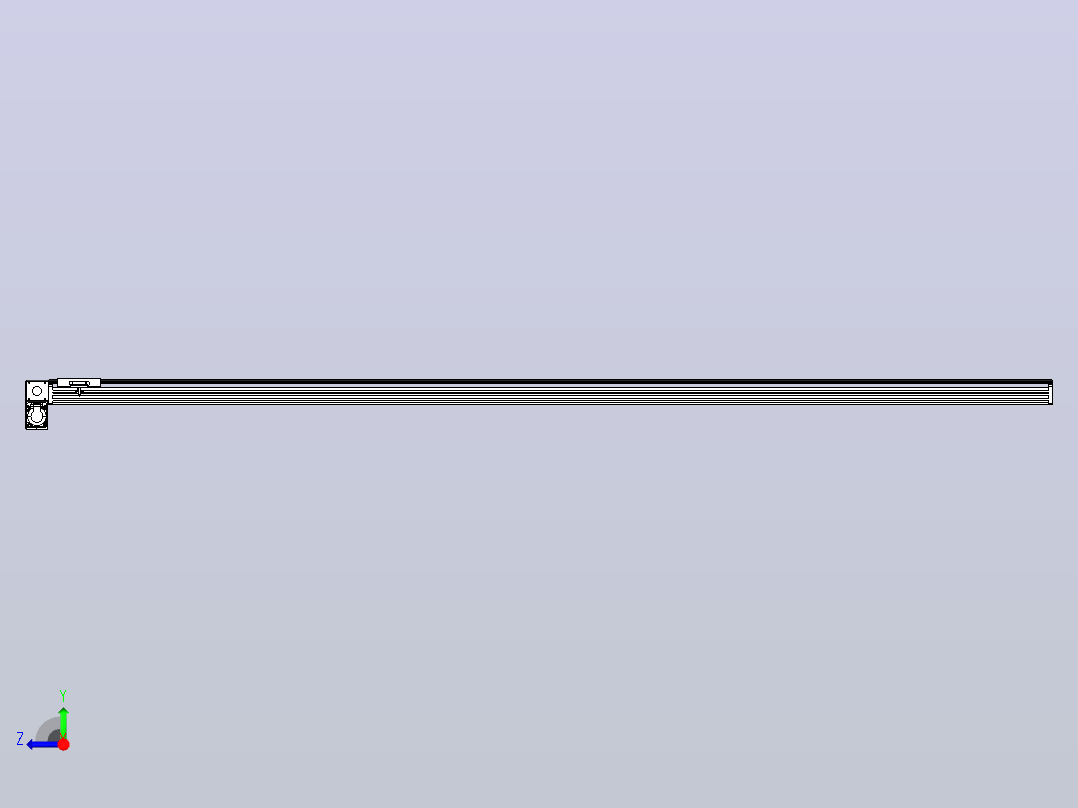 皮带直线轴半封闭可选导轨TPA-HNB-140D-120-L2800-LP-Y-P40-N3右视图