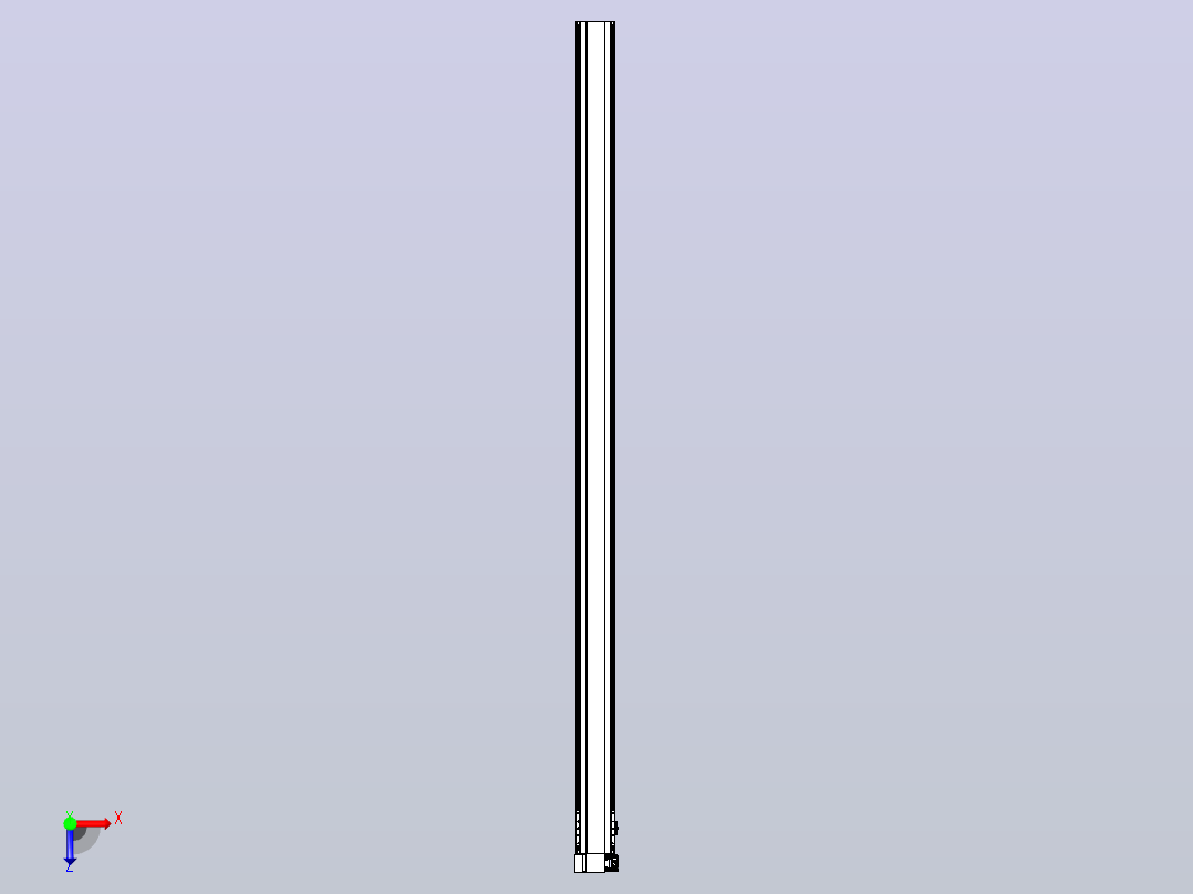 皮带直线轴半封闭可选导轨TPA-HNB-140D-120-L2800-LP-Y-P40-N3俯视图