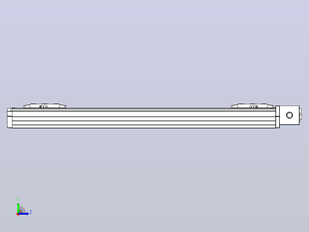 皮带直线轴双滑块型TPA-GCBS-80-P60-L250-DL-M20-N3左视图