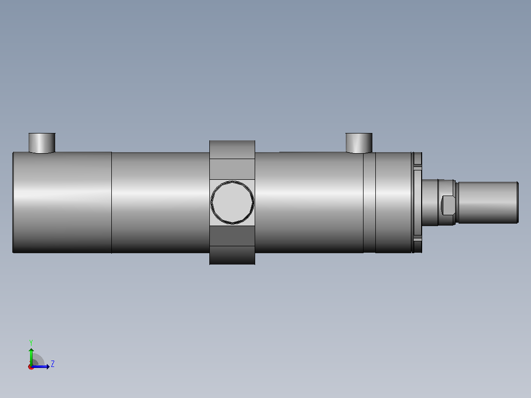 HSG-100X56-TC 高压、低压中间砲耳型液压工程油缸[HSG-100X56-300-TC]左视图