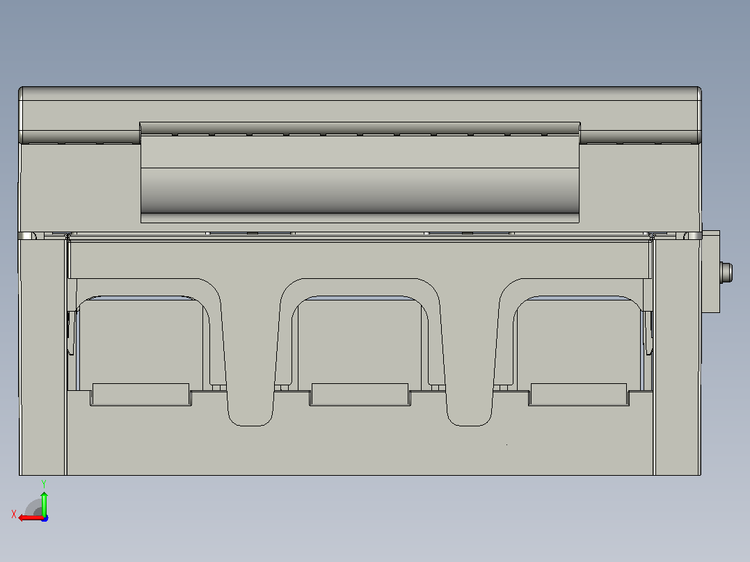 NHR17-400、630 3P熔断器式隔离开关三维模型202104后视图