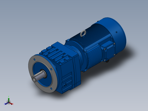 RF27法兰轴伸式安装斜齿轮减速机RF27-Y0.25-4P-71-M1-0°-Φ140