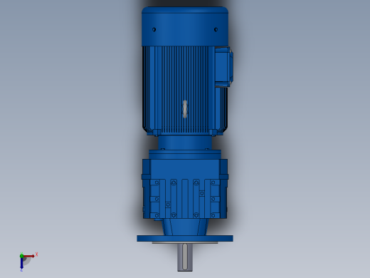 RF27法兰轴伸式安装斜齿轮减速机RF27-Y0.25-4P-71-M1-0°-Φ140俯视缩略图