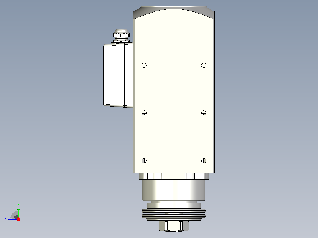 6068C-SCF30铝材精密锯切系列电主轴[SFM6068C-06-3.7KW-SCF30]右视图