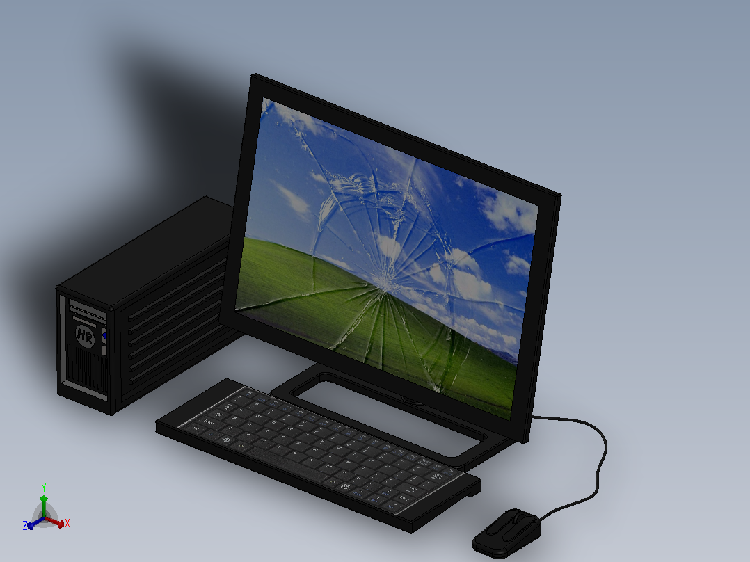 HR3000(台式电脑工作站)主视图