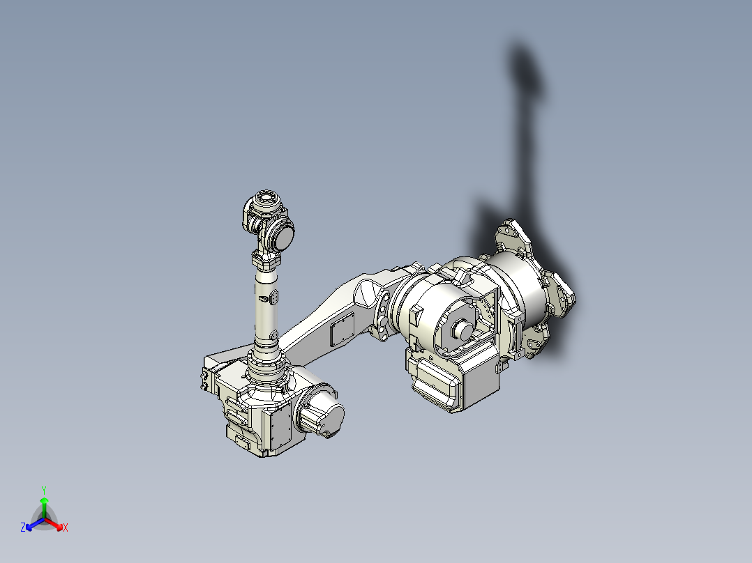 那智机器人nachi mc35 50 70 6axis industrial robot正等轴测图