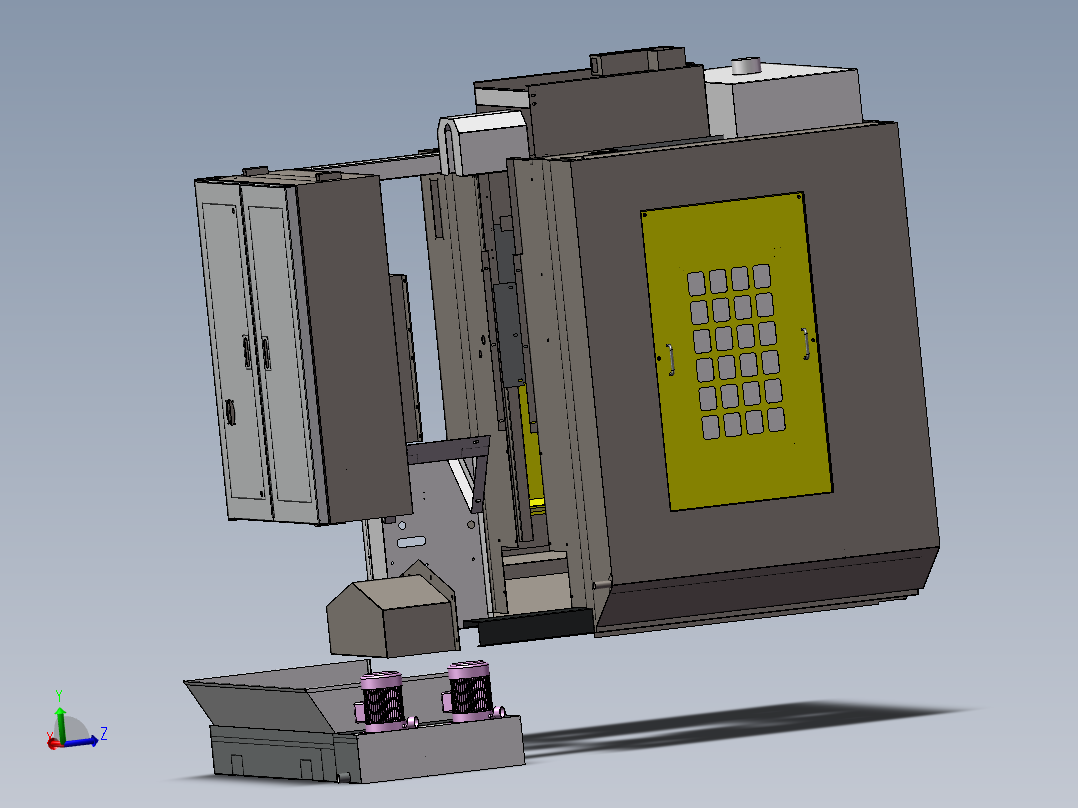 500T钻铣中心钣金防护罩sw18