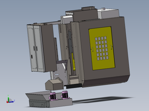 500T钻铣中心钣金防护罩sw18