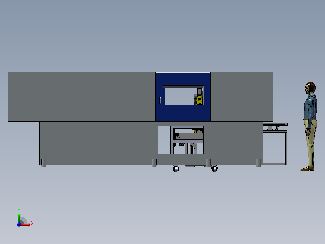全自动修边设备sw2020可编辑前视图