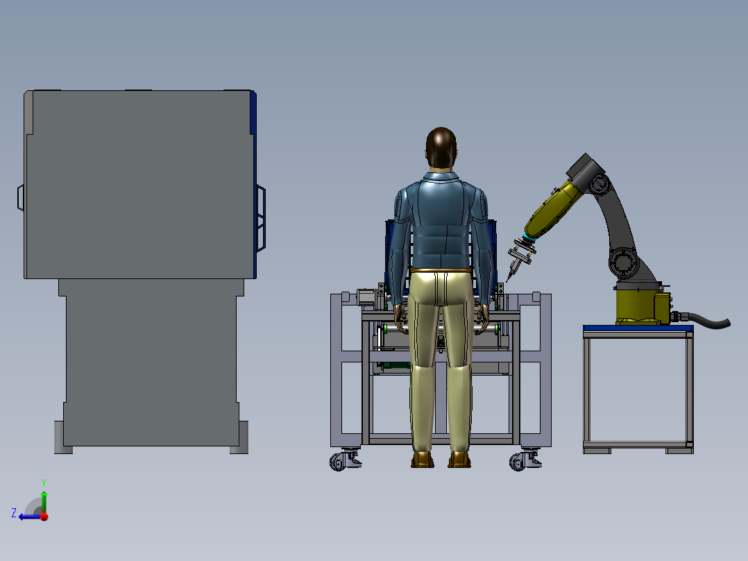 全自动修边设备sw2020可编辑右视图