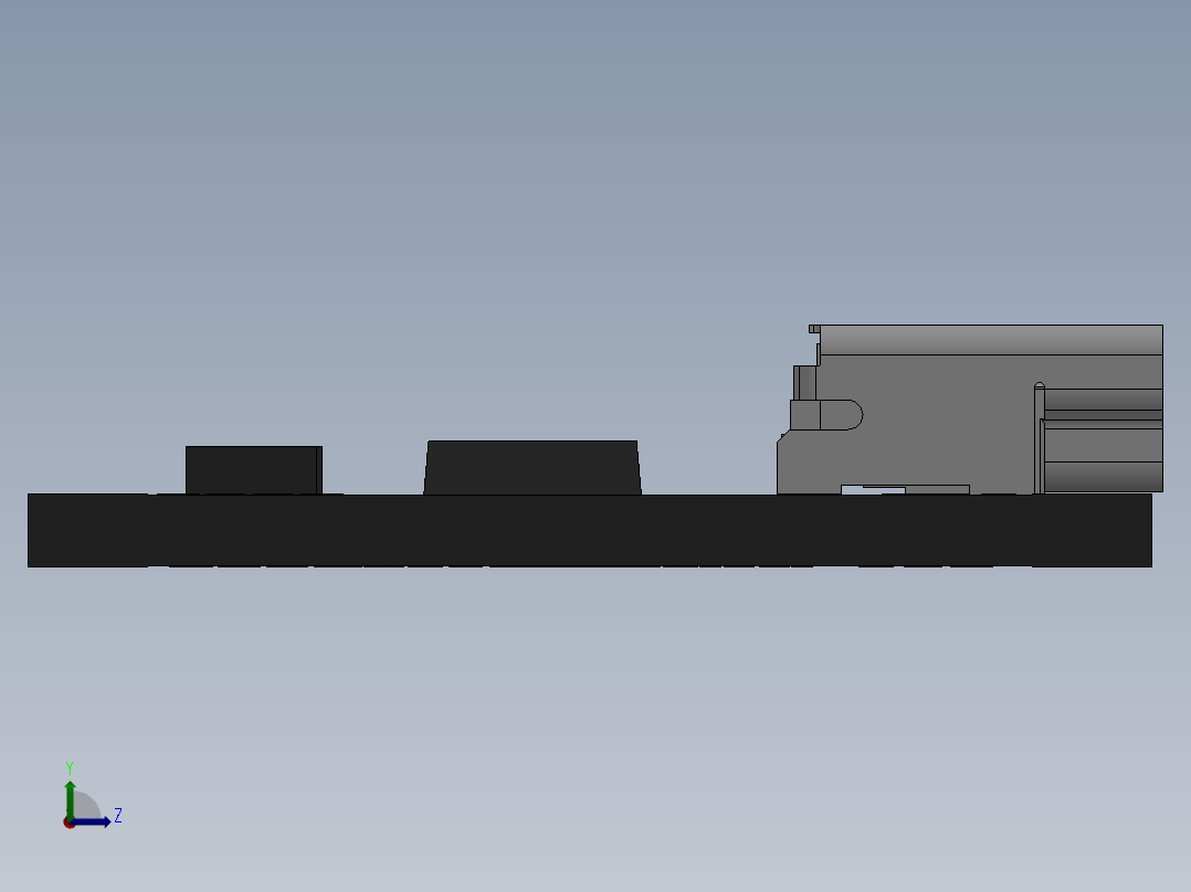 迷你USB锂离子电池充电器左视图