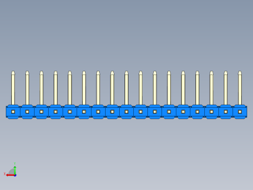 彩色公排针 100mil 2.54mm 系列-DS1022_blue_17p_100mil_TypeU_rev1.0后视缩略图