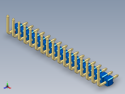 彩色公排针 100mil 2.54mm 系列-DS1022_blue_17p_100mil_TypeU_rev1.0正等轴测缩略图
