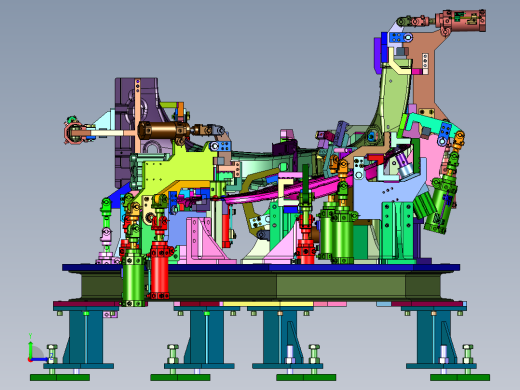 小汽车侧板焊接工装左视缩略图