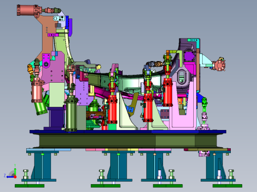 小汽车侧板焊接工装右视缩略图