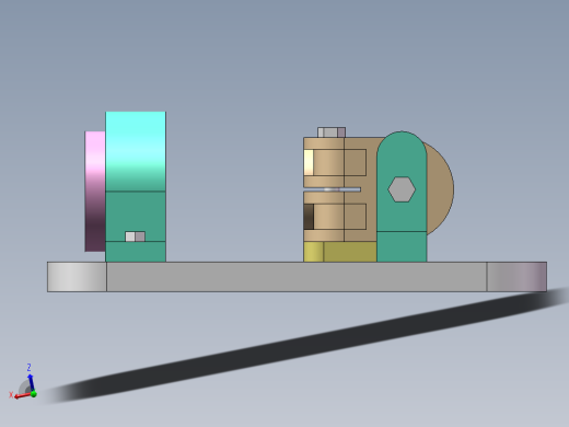 钻孔支架镗43孔夹具设计左视缩略图