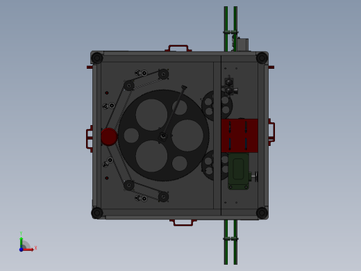 自动化洗瓶机3D模型前视缩略图