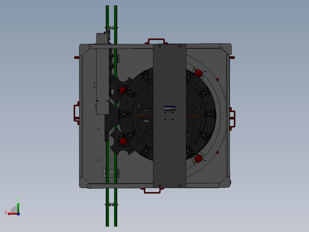 自动化洗瓶机3D模型后视图