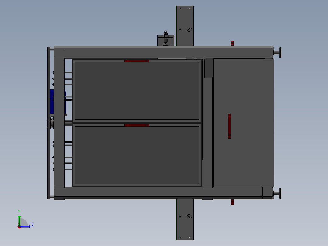 自动化洗瓶机3D模型左视图