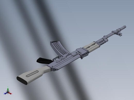 突击步枪AK47正等轴测缩略图