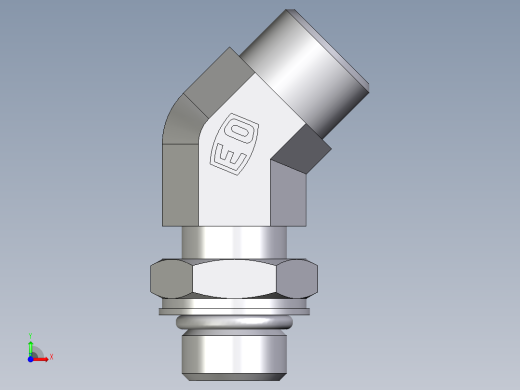 卡套式工业通用硬管接头EO_Adjustable_locknut_45_deg_elbow_VEE12LMOROMDCF前视缩略图