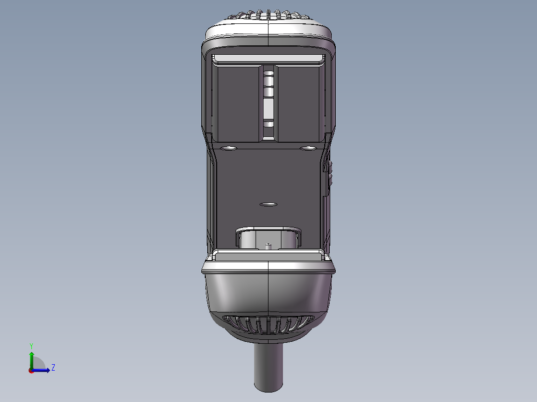 直发棒卷发器三维模型左视图