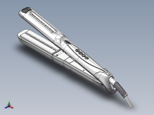 直发棒卷发器三维模型正等轴测缩略图