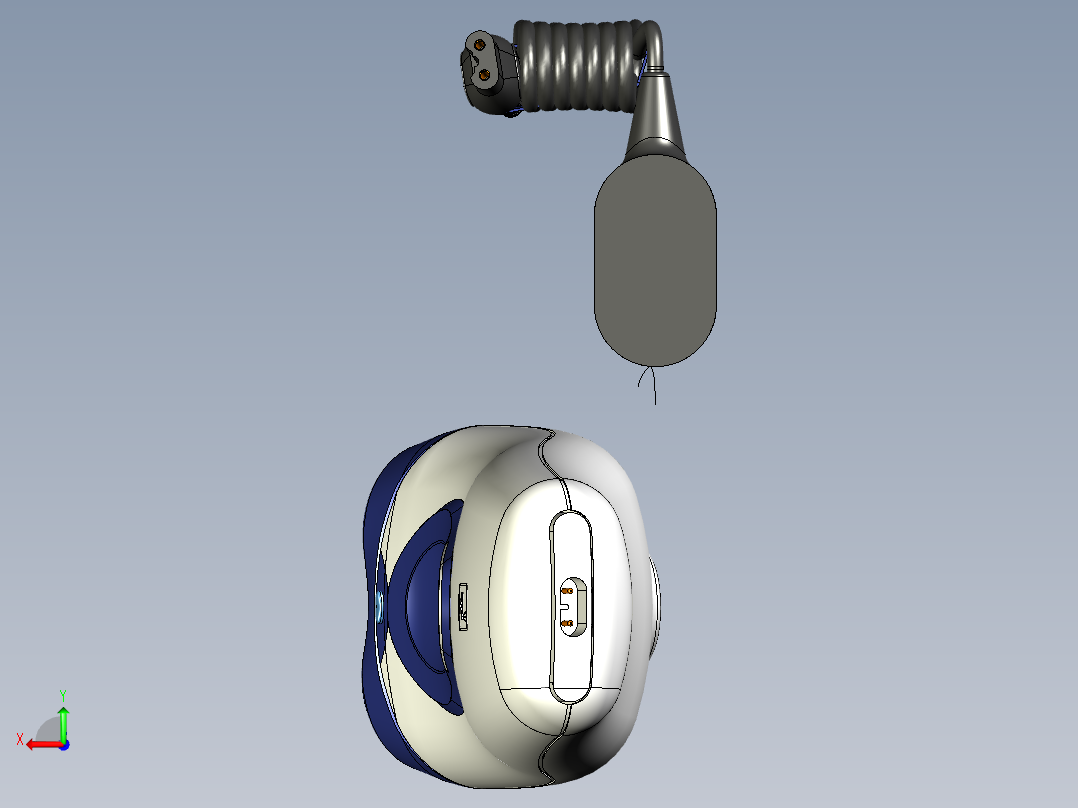 双刀头剃须刀后视图