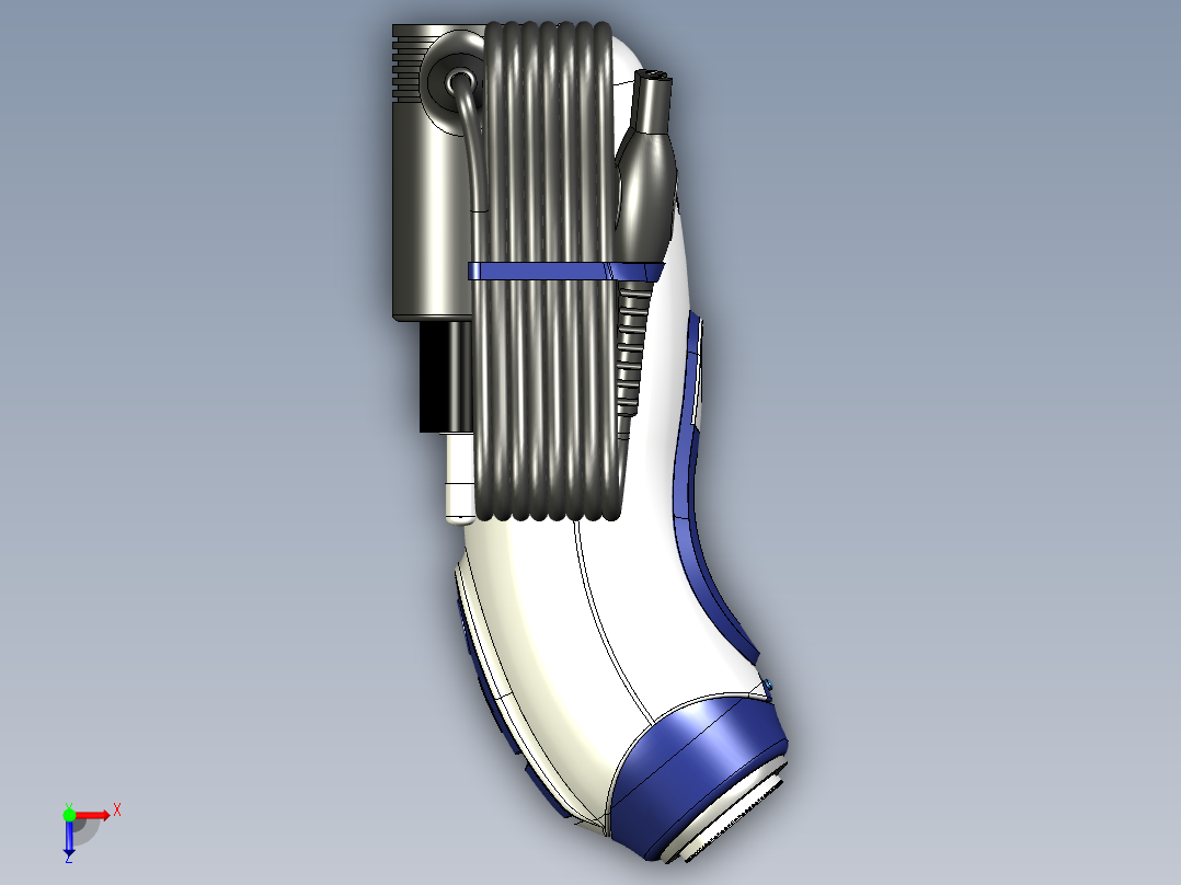 双刀头剃须刀俯视图