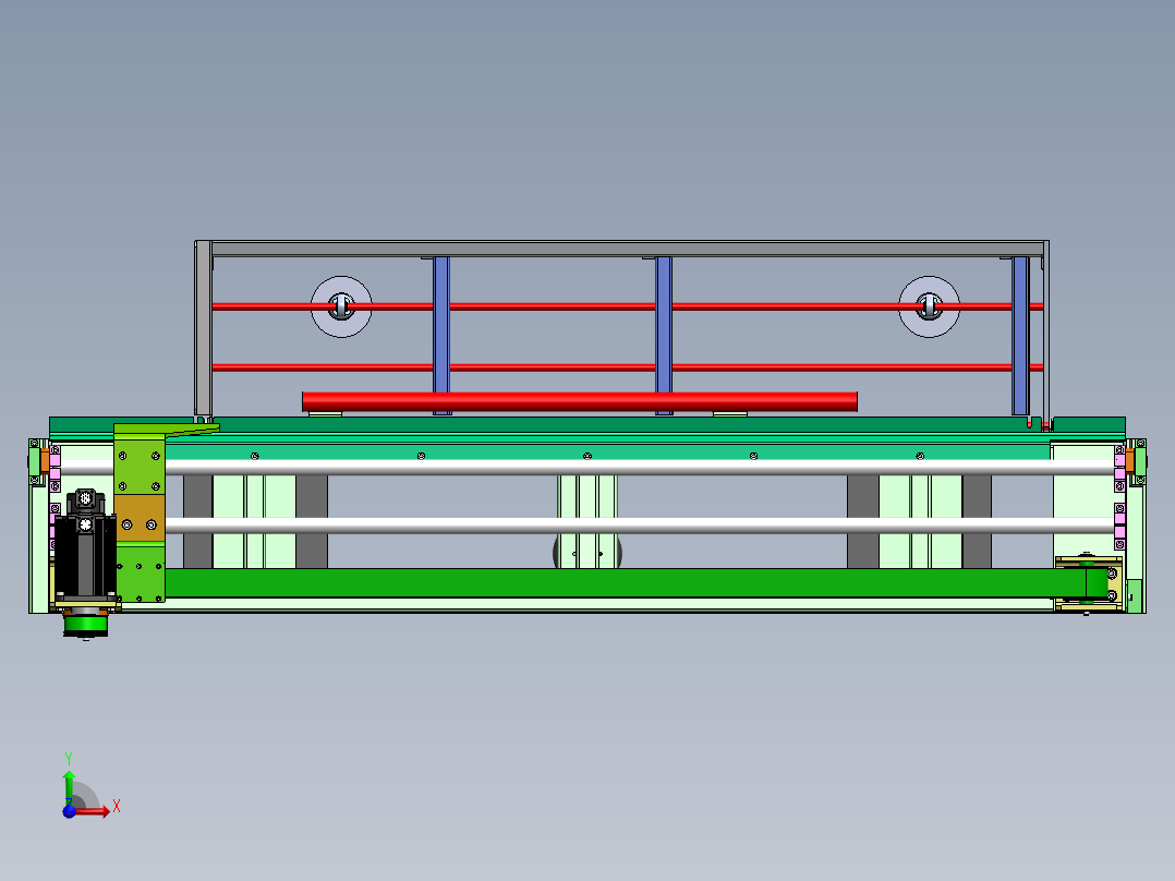 棒料自动送料机模型图前视图