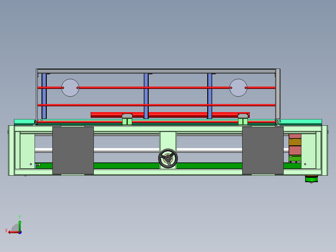 棒料自动送料机模型图后视图
