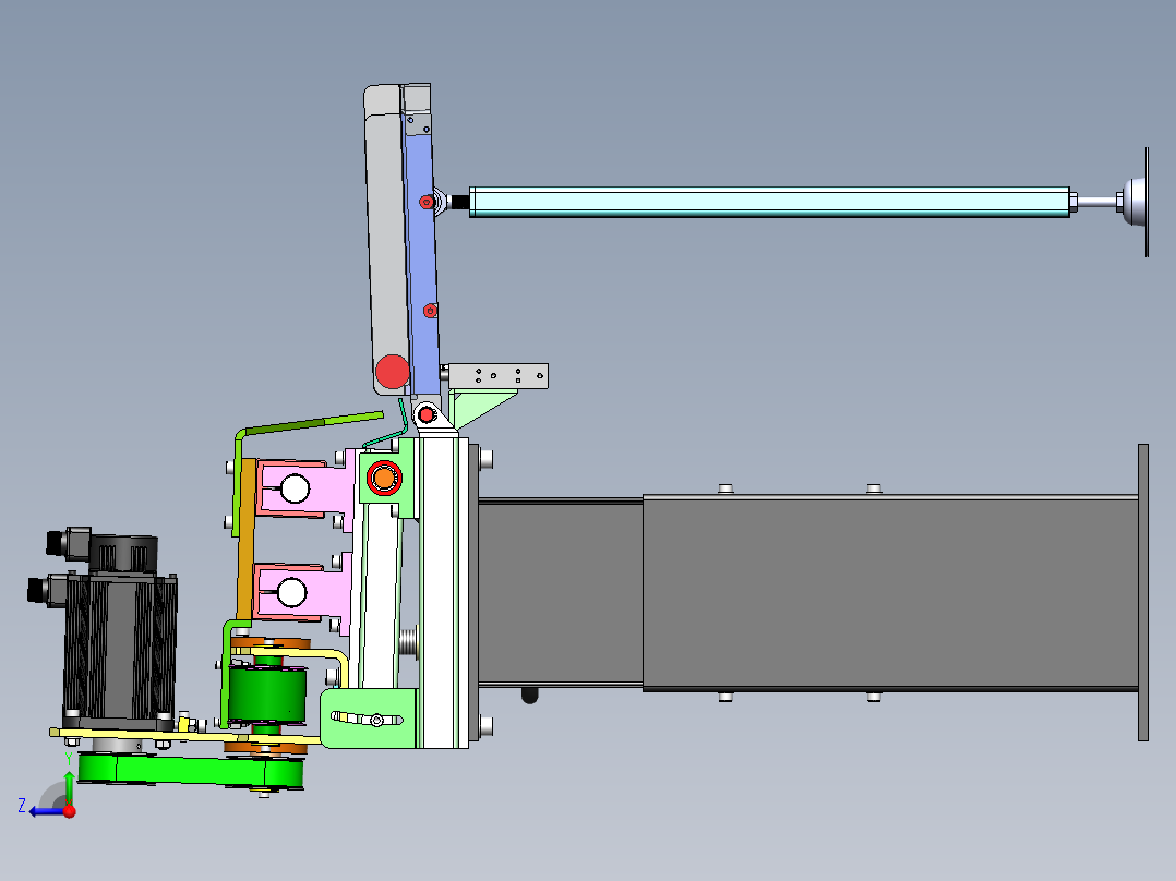 棒料自动送料机模型图右视图