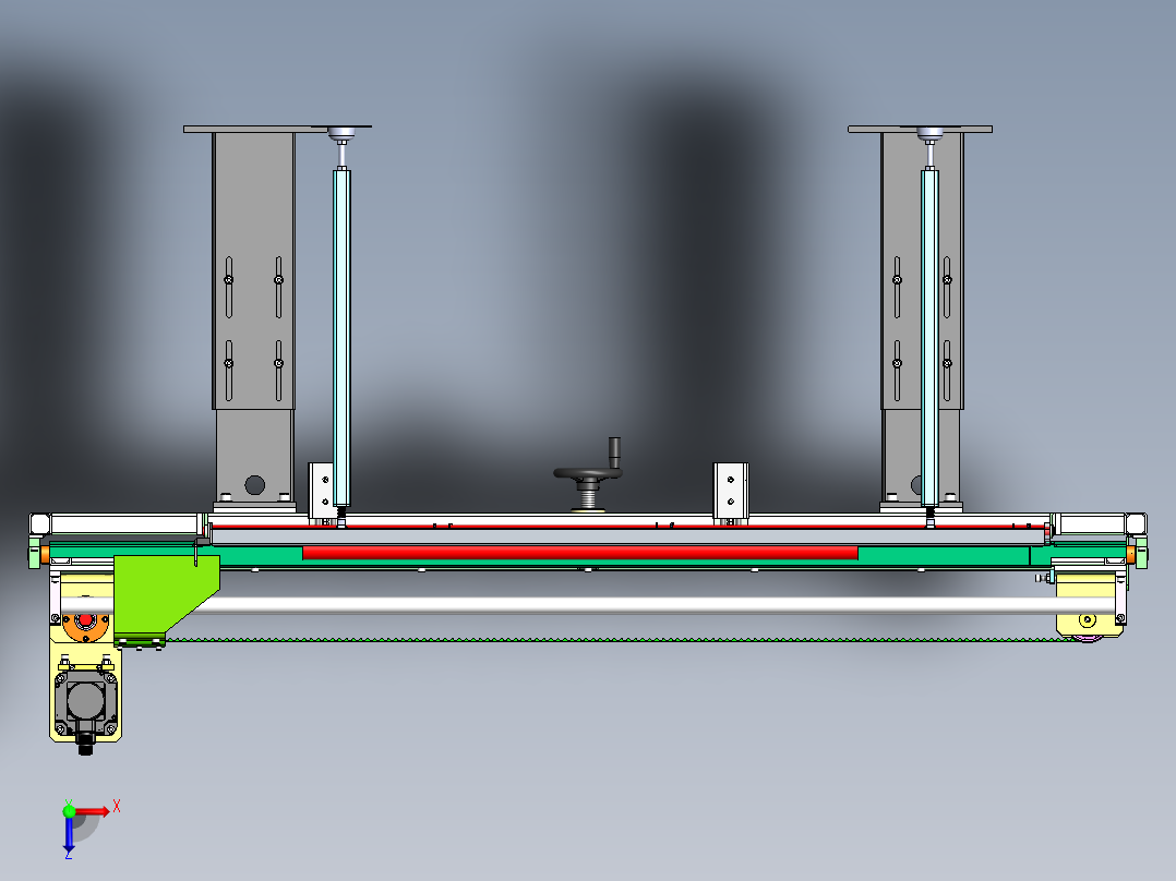 棒料自动送料机模型图俯视图