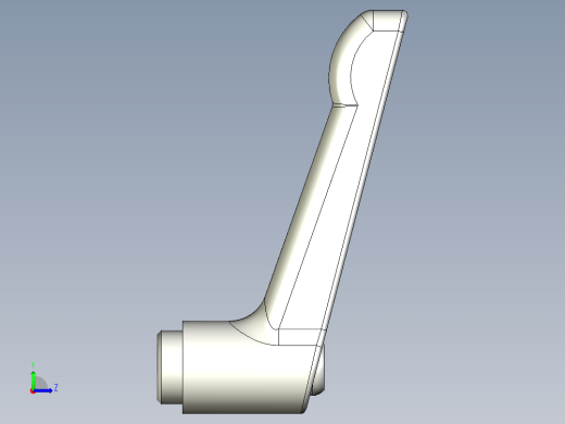調整式把手(鋅合金)1058-3D多系列多零件图纸模型左视缩略图