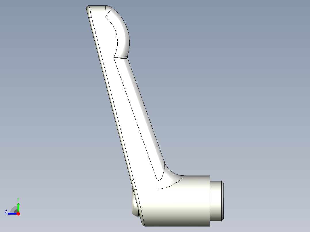 調整式把手(鋅合金)1058-3D多系列多零件图纸模型右视图
