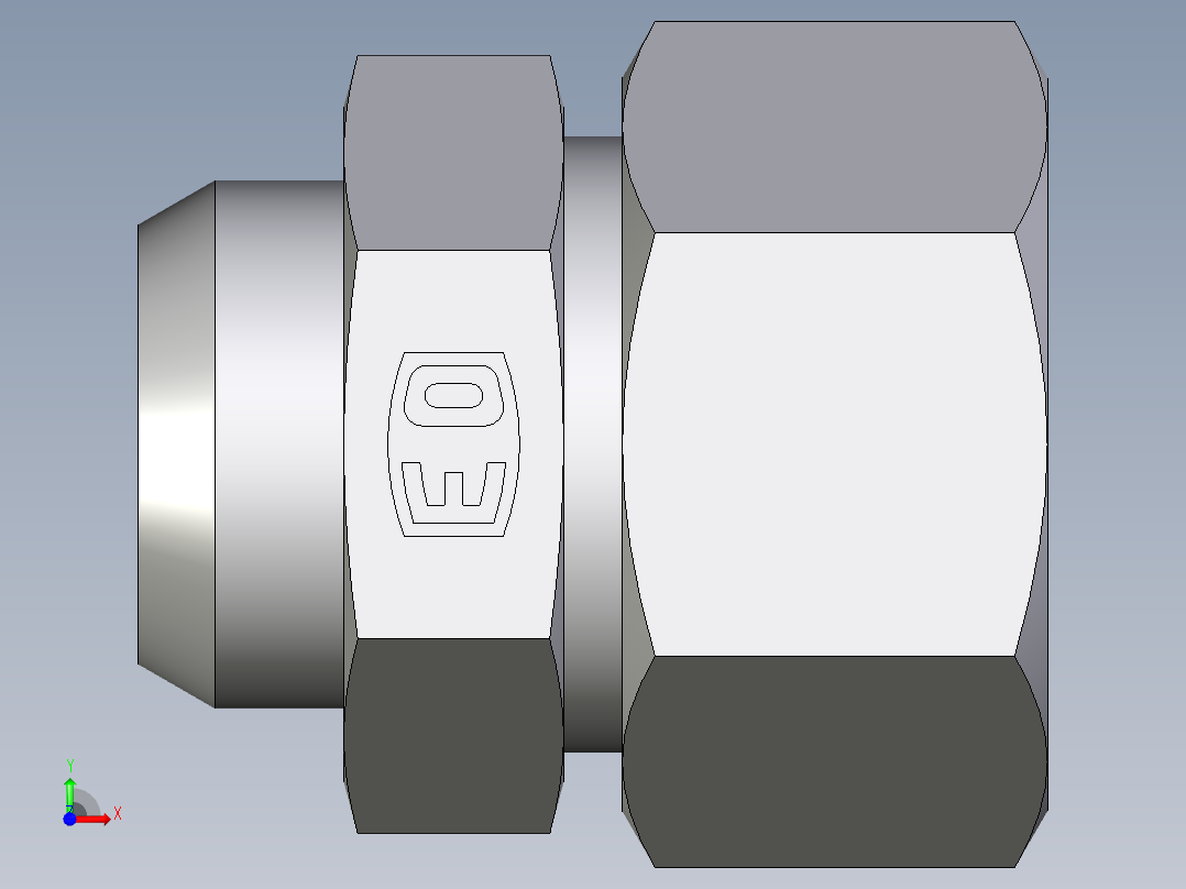 卡套式工业通用硬管接头EO_Weld_connector_AS30ZS71前视图