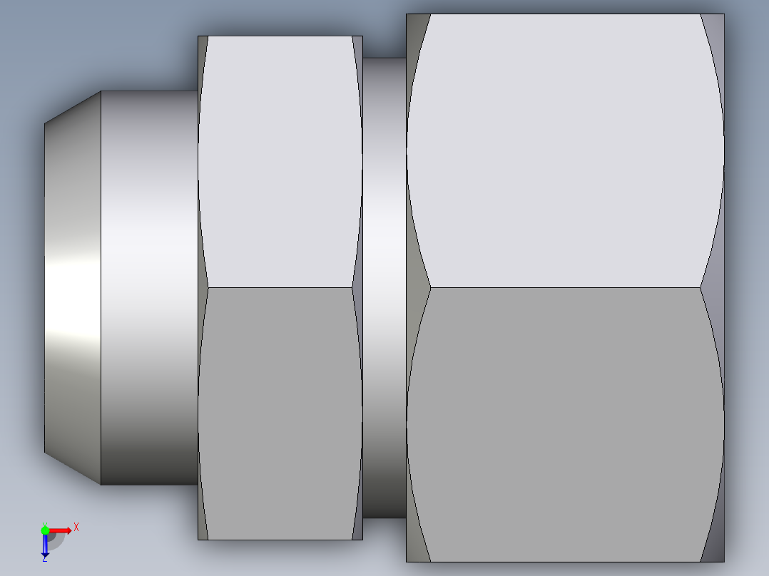 卡套式工业通用硬管接头EO_Weld_connector_AS30ZS71俯视图