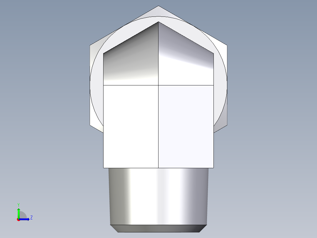 卡套式工业通用硬管接头EO_Male_stud_elbow_WE16SR71左视图