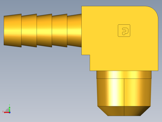 倒齿式工业管接头Hose Barb 90Deg Elbow to Male Pipe 129HB-6-6后视缩略图