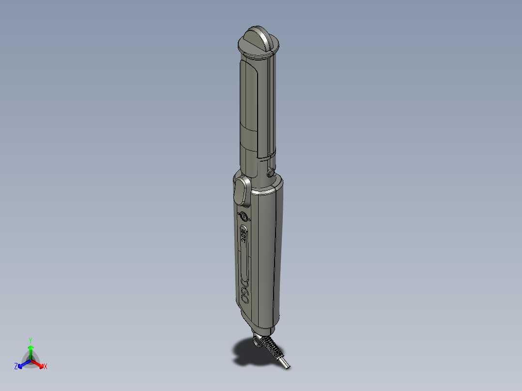 三合一多功能卷发棒正等轴测图