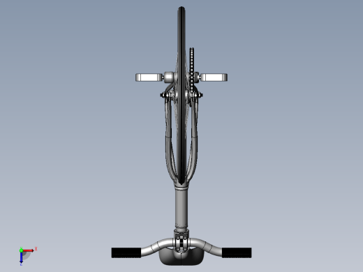 85---自制的单车设计模型sw2016三维图纸模型设计图纸俯视缩略图
