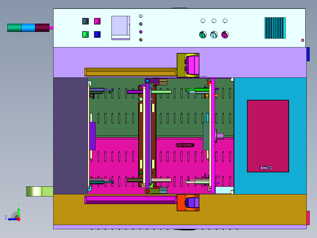 两个塑料制品熔融机器右视图