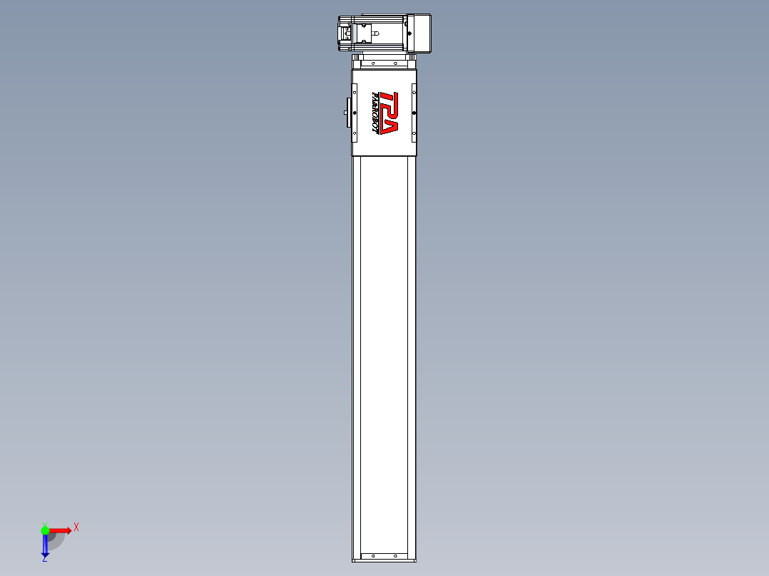 同步带全封闭直线模组TPA-HCB-110D-90-L650-LU-C-P40-N3俯视图