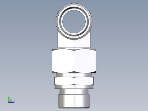 卡套式工业通用硬管接头EO_Assembled_adjustable_standpipe_branch_tee_EVT22LROMD71左视缩略图
