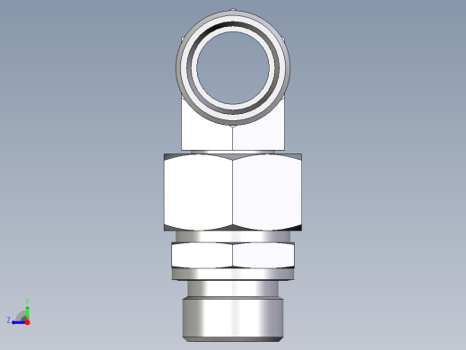 卡套式工业通用硬管接头EO_Assembled_adjustable_standpipe_branch_tee_EVT22LROMD71右视缩略图