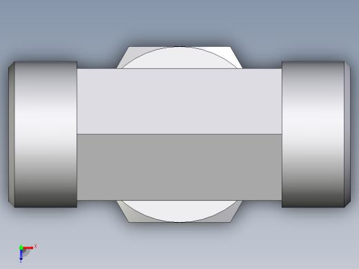 卡套式工业通用硬管接头EO_Assembled_adjustable_standpipe_branch_tee_EVT22LROMD71俯视缩略图