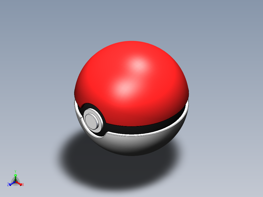 精灵球正等轴测图