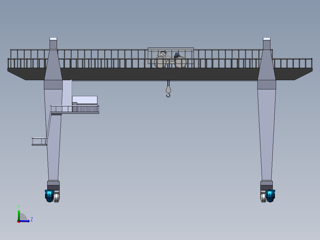 门式起重机SW三维图==1410268==280左视图