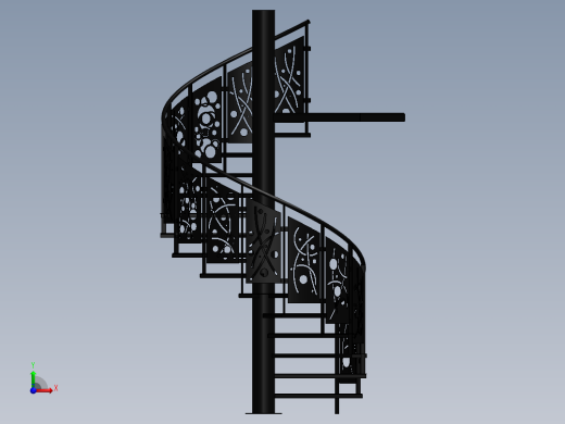 螺旋楼梯前视缩略图
