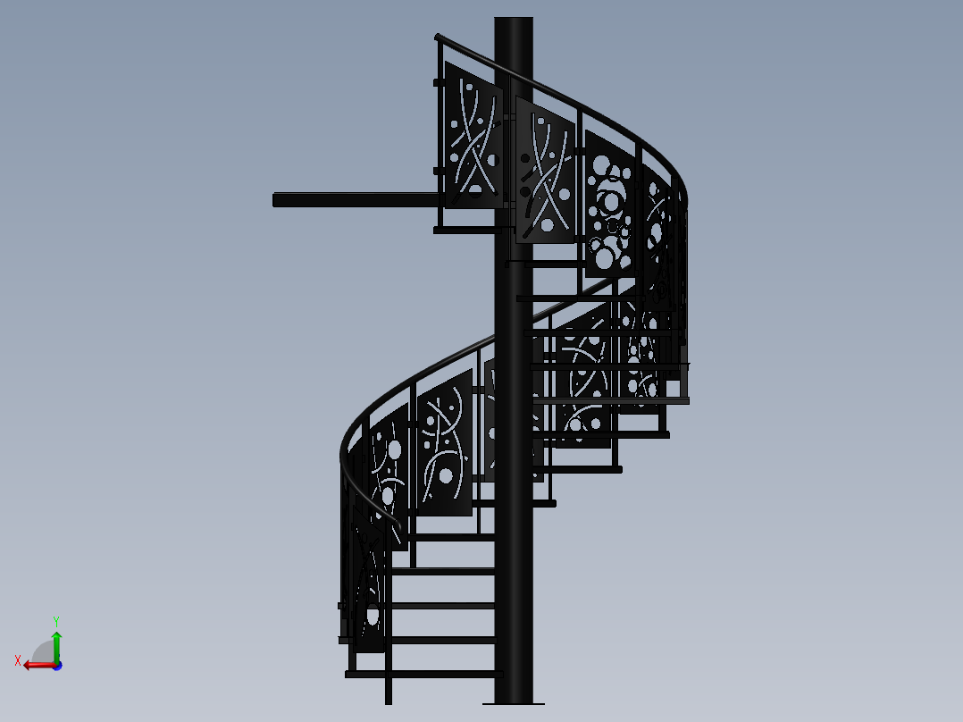 螺旋楼梯后视图